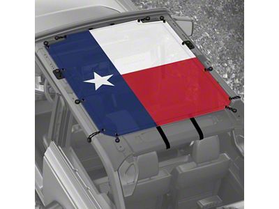 4x4 Attitude Sunshade; Texas Flag (21-24 Bronco 2-Door)