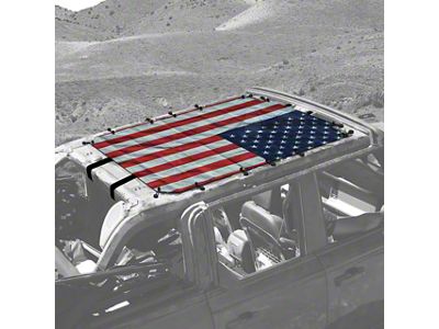 4x4 Attitude Sunshade; USA Live Flag (21-24 Bronco 4-Door)