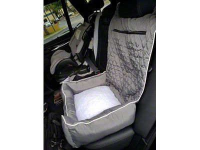 PetBed2Go Seat Cover with Ford Logo; Gray (Universal; Some Adaptation May Be Required)