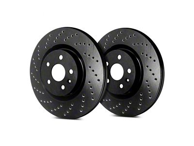 SP Performance Cross-Drilled 6-Lug Rotors with Black ZRC Coated; Rear Pair (21-24 Bronco, Excluding Raptor)