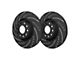 SP Performance Cross-Drilled and Slotted 6-Lug Rotors with Black ZRC Coated; Front Pair (21-24 Bronco, Excluding Raptor)