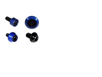 ZSPEC Design Interior Dress Up Bolts Fastener Kit; Titanium and Billet; Black/Blue (21-24 Bronco)