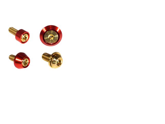 ZSPEC Design Interior Dress Up Bolts Fastener Kit; Titanium and Billet; Gold/Red (21-24 Bronco)