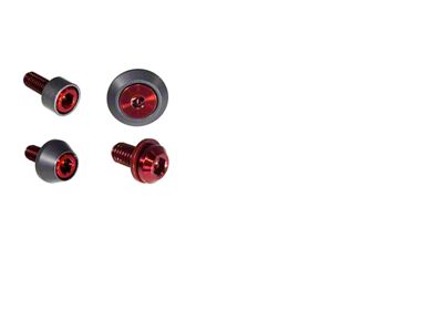 ZSPEC Design Stage 3 Dress Up Bolts Fastener Kit; Titanium and Billet; Red/Gunmetal (21-24 2.7L EcoBoost Bronco)