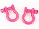 Rugged Ridge 3/4-Inch D-Ring Shackles; Pink
