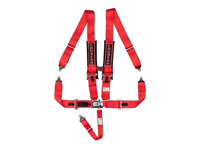 Corbeau 3-Inch 5-Point Latch and Link Harness Belt; Red (Universal; Some Adaptation May Be Required)