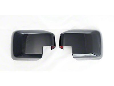 Mirror Covers without Turn Signal Openings; Gloss Black (21-24 Bronco)