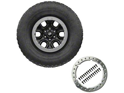 Ford Performance Sasquatch Beadlock Gloss Black 6-Lug Wheel; 17x8.5; 30mm Offset (21-24 Bronco, Excluding Raptor)
