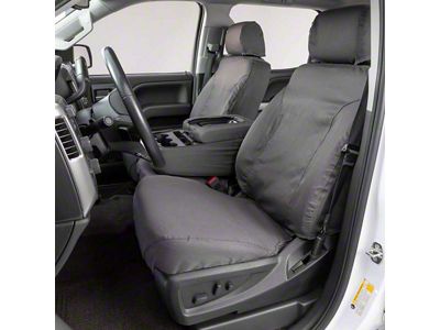 Covercraft Seat Saver Polycotton Custom Front Row Seat Covers; Gray (21-24 Bronco 4-Door, Excluding Raptor)