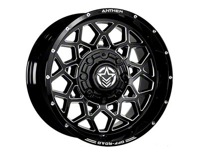 Anthem Off-Road Avenger Gloss Black Milled 6-Lug Wheel; 20x9; 0mm Offset (22-24 Bronco Raptor)