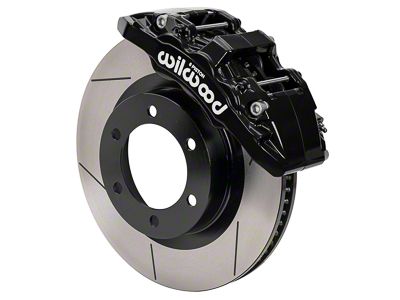 Wilwood AERO6-DM Front Big Brake Kit with 13.38-Inch Slotted Rotors; Black Calipers (21-24 Bronco, Excluding Raptor)
