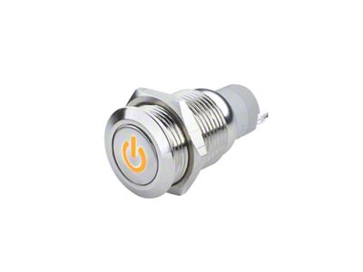 Oracle Pre-Wired Power Symbol On/Off Flush Mount LED Switch; Amber (Universal; Some Adaptation May Be Required)