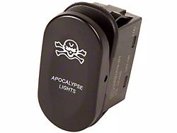 Rugged Ridge 2-Position Rocker Switch with Apocalypse Logo; Amber (Universal; Some Adaptation May Be Required)