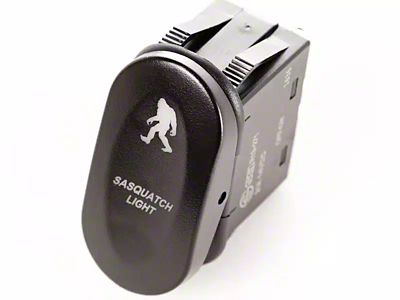 Rugged Ridge 2-Position Rocker Switch with Sasquatch Light Logo; Amber (Universal; Some Adaptation May Be Required)