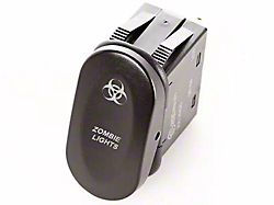Rugged Ridge 2-Position Rocker Switch with Zombie Lights Logo; Amber (Universal; Some Adaptation May Be Required)