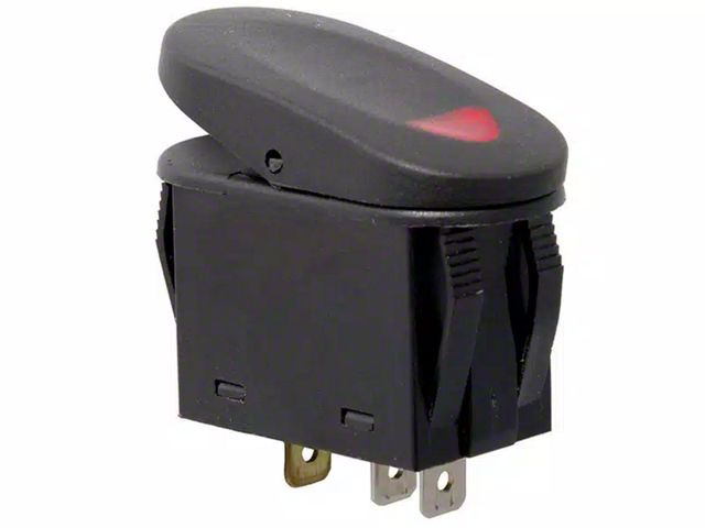 Rugged Ridge 2-Position Rocker Switch; Red (Universal; Some Adaptation May Be Required)