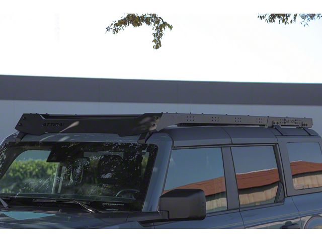 Attica 4x4 Terra Series Full Length Roof Rack; Textured Black (21-24 Bronco 4-Door)