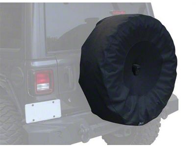 33 to 35-Inch Spare Tire Cover; Black (21-24 Bronco)