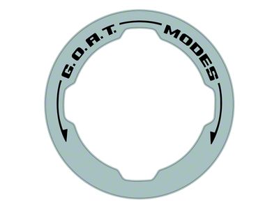 StickerFab Printed Series GOAT Mode Dial Ring Overlay V2; Cactus Grey (21-24 Bronco)