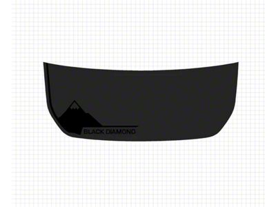 StickerFab Black Diamond Stealth Hood Overlay; Gloss Black (21-24 Bronco, Excluding Raptor)