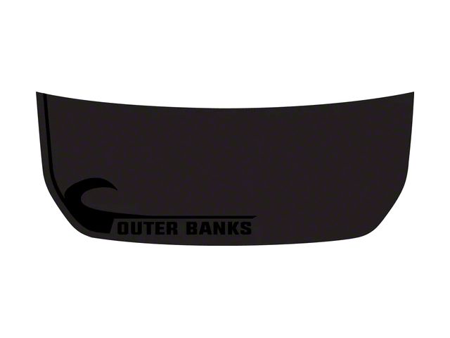 StickerFab Outer Banks North Carolina Hood Overlay; Gloss Black (21-24 Bronco, Excluding Raptor)