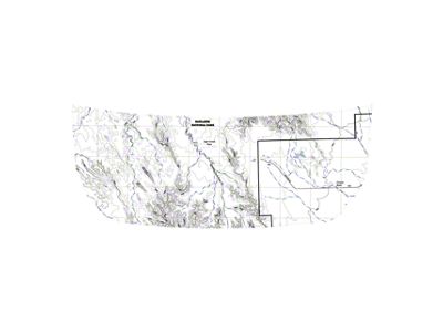 StickerFab Stealth Clear Badlands Topographic Map Hood Overlay (21-24 Bronco, Excluding Raptor)