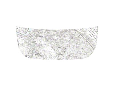 StickerFab Stealth Clear Moab Topographic Map Hood Overlay (21-24 Bronco, Excluding Raptor)