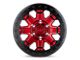 Black Rhino Rift Beadlock Candy Red with Black Ring 6-Lug Wheel; 17x8.5; 0mm Offset (22-24 Bronco Raptor)