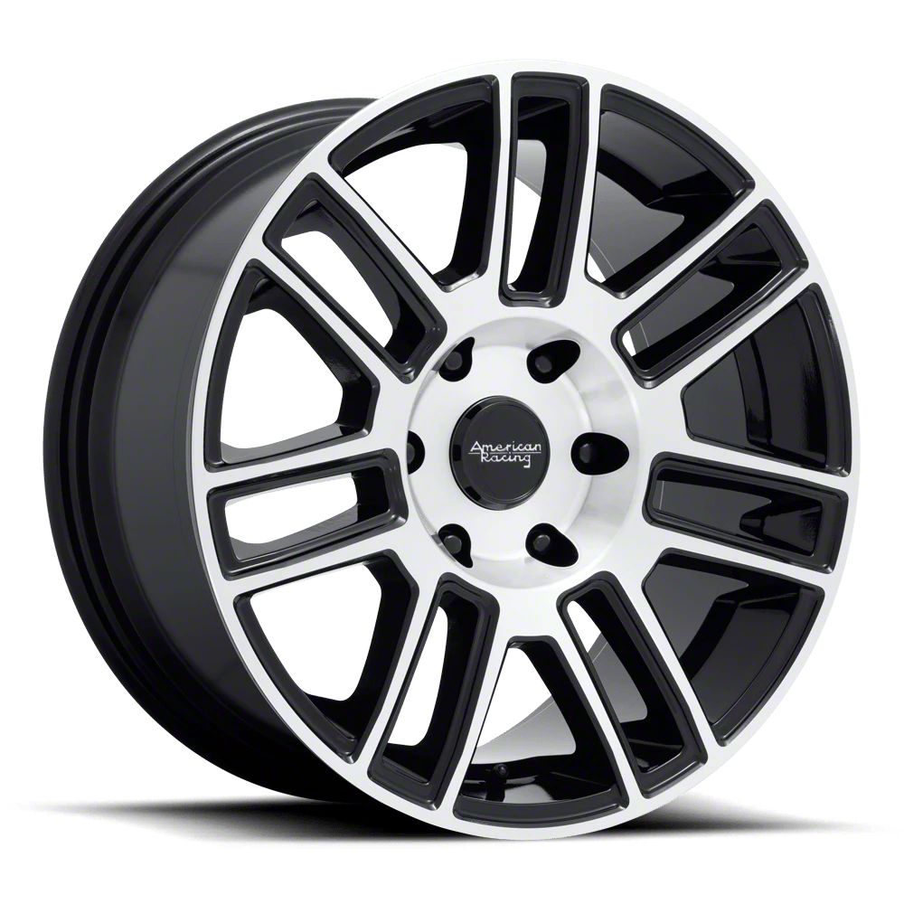 American Racing Bronco AR915 Gloss Black Machined 6-Lug Wheel; 22x9 ...