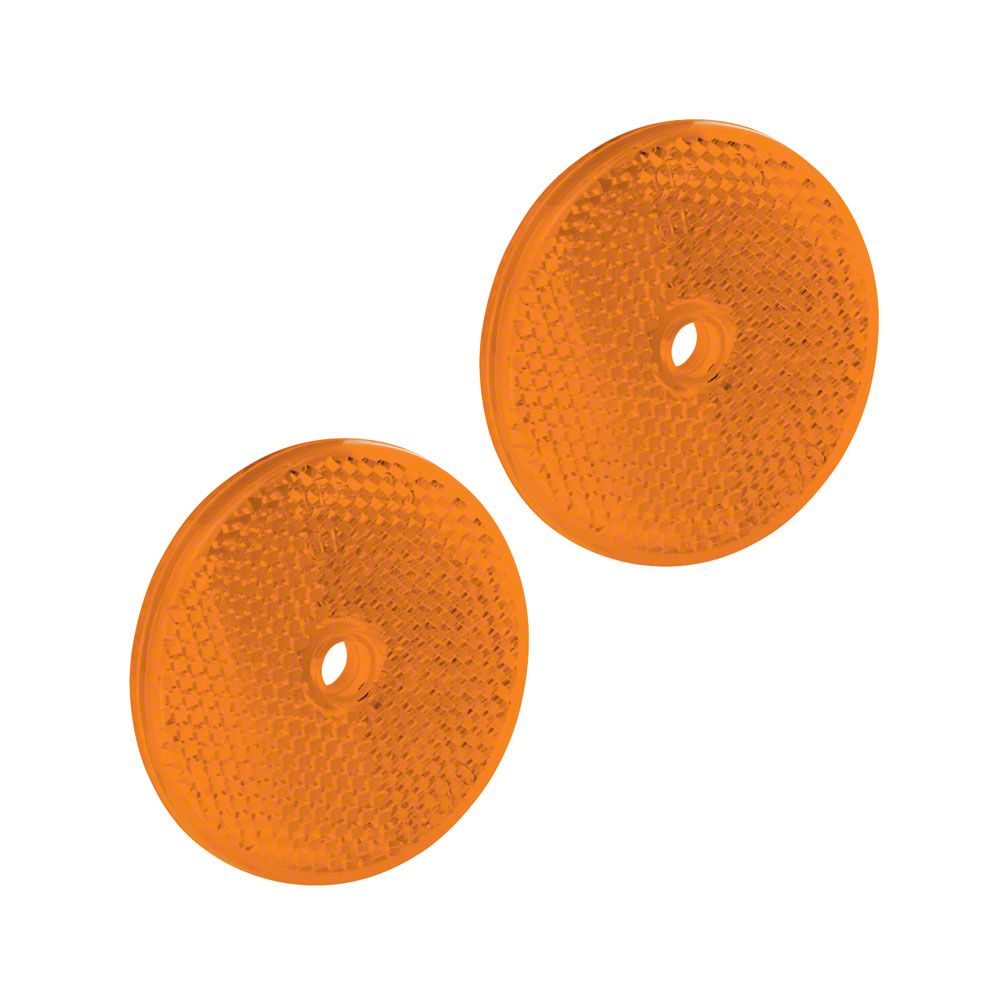 Bronco Round Reflective Tape; 2-3/16-Inch Center Mount Amber - Free ...