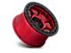 KMC Riot Beadlock Candy Red with Black Ring 6-Lug Wheel; 17x8.5; 0mm Offset (22-24 Bronco Raptor)