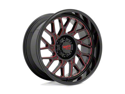 Moto Metal MO805 Gloss Black Milled with Red Tint 6-Lug Wheel; 20x10; -18mm Offset (22-24 Bronco Raptor)