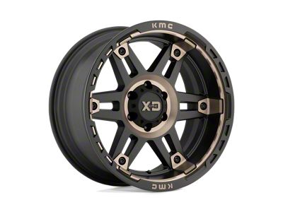 XD Spy II Satin Black Dark Tint 6-Lug Wheel; 17x8; 18mm Offset (22-24 Bronco Raptor)