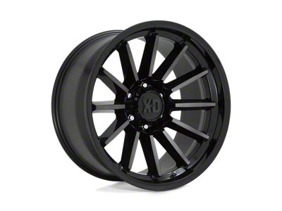 XD Luxe Gloss Black Machined with Gray Tint 6-Lug Wheel; 17x9; 18mm Offset (22-24 Bronco Raptor)