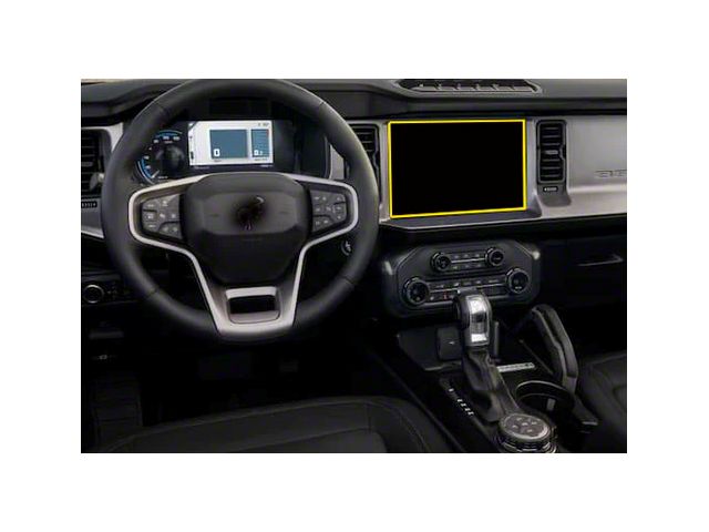 Premium Interior Dash Screen Protector; Standard/Non-Matte (21-24 Bronco)