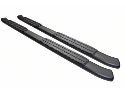 4-Inch Oval 4X Series Side Step Bars; Textured Matte Black (21-24 Bronco 2-Door)