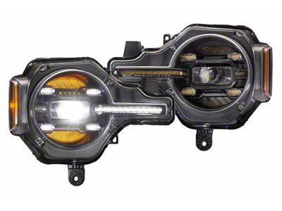 Morimoto XB LED Headlights with White DRL; Black Housing; Clear Lens (21-24 Bronco, Excluding Raptor)