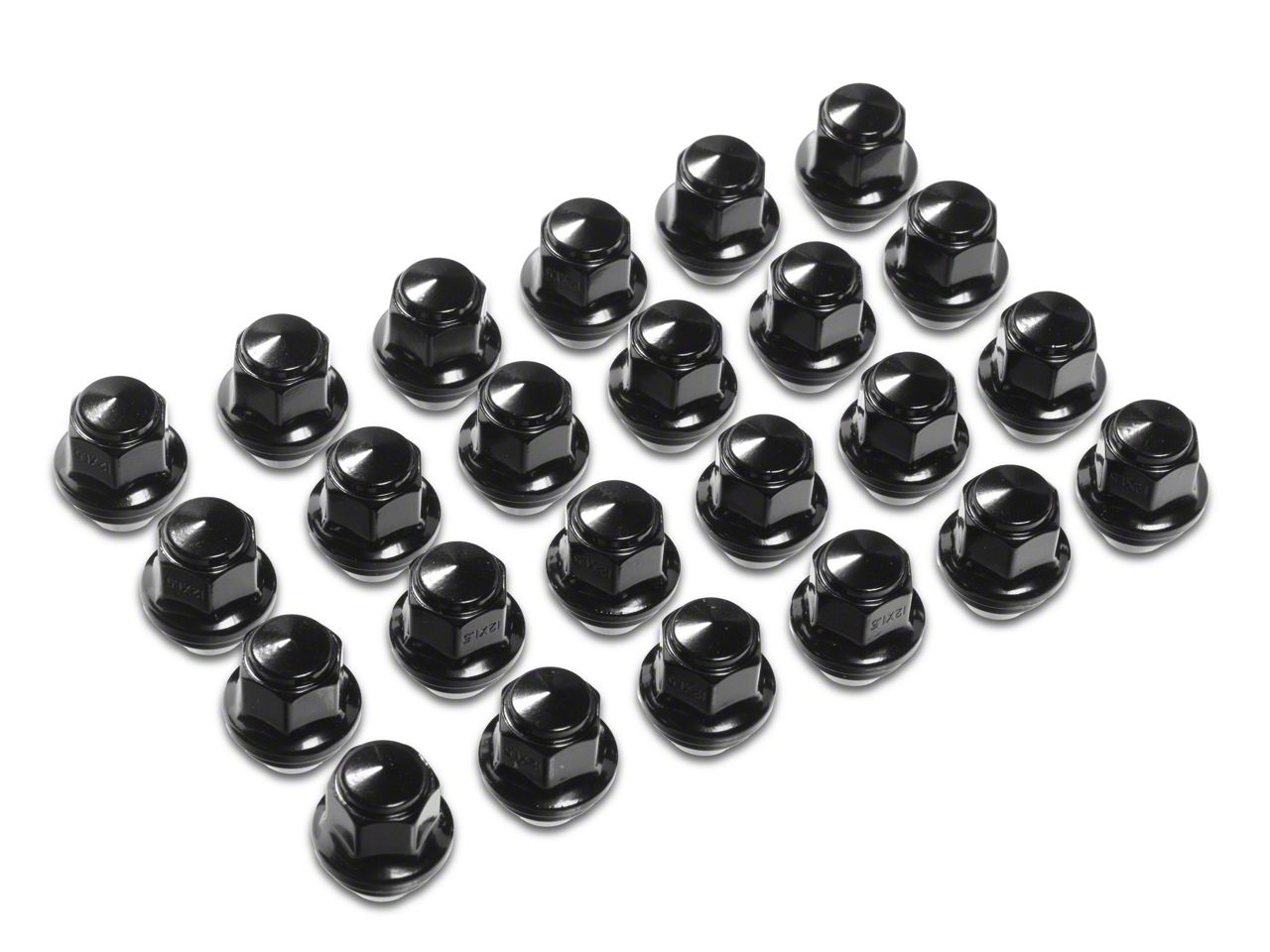 Bronco Black Factory Style; 3/4 Inch; M12x1.5 Lug Nuts; Set of 24 (21-23  Bronco, Excluding Raptor) Free Shipping