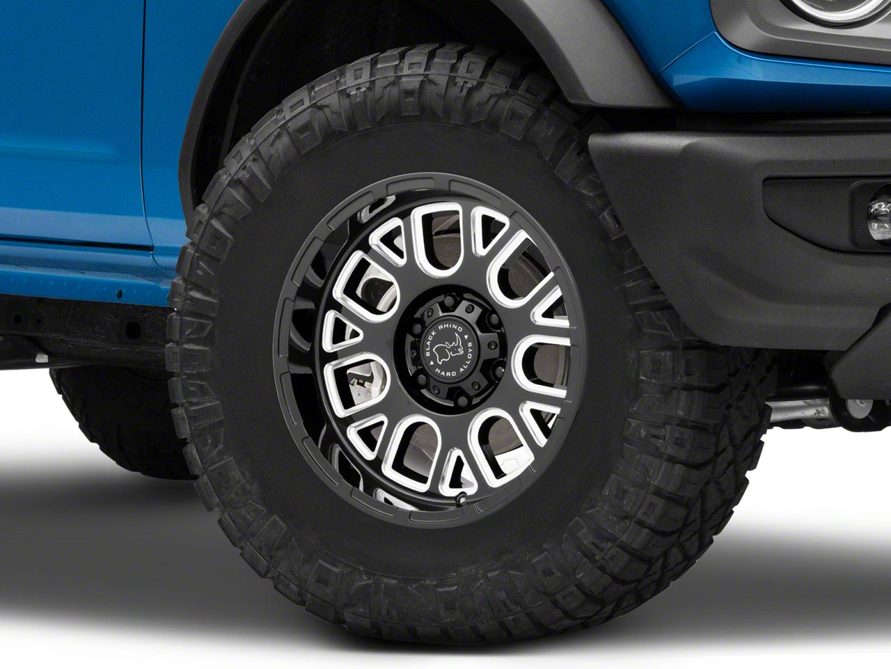Black Rhino Pismo Gloss Black Milled 6-Lug Wheel; 17x9.5; -18mm Offset (21-23 Bronco, Excluding Raptor)