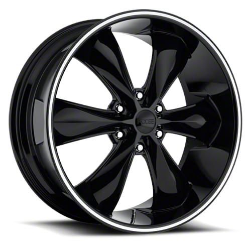 Foose Bronco Legend Six Gloss Black 6-Lug Wheel; 22x9.5; 35mm Offset ...