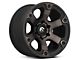 Fuel Wheels Beast Matte Black Machined with Dark Tint 6-Lug Wheel; 17x9; 20mm Offset (21-24 Bronco, Excluding Raptor)