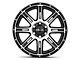 HELO HE900 Gloss Black Machined 6-Lug Wheel; 17x9; -12mm Offset (21-24 Bronco, Excluding Raptor)