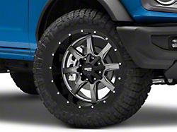Moto Metal MO970 Gloss Gray with Gloss Black Lip 6-Lug Wheel; 20x10; -24mm Offset (21-24 Bronco, Excluding Raptor)