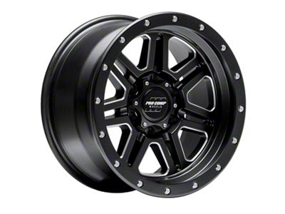 Pro Comp Wheels 62 Series Apex Satin Black Milled 6-Lug Wheel; 17x9; -6mm Offset (21-24 Bronco, Excluding Raptor)
