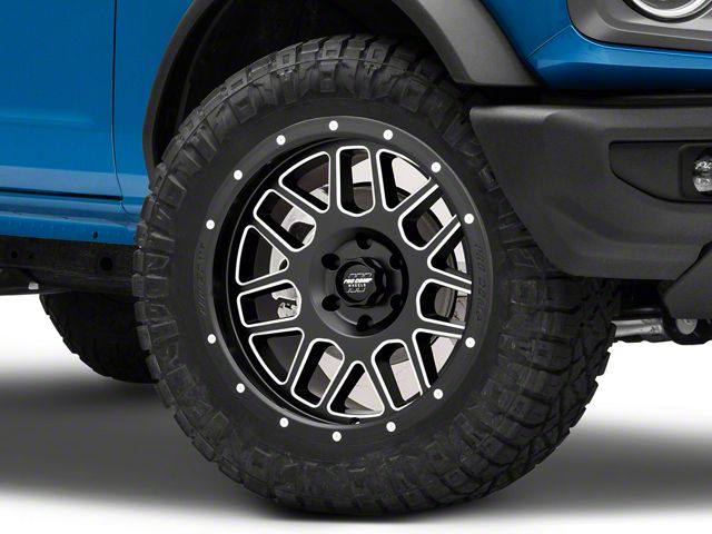 Pro Comp Wheels Vertigo Satin Black Milled 6-Lug Wheel; 20x9; -12mm Offset (21-24 Bronco, Excluding Raptor)