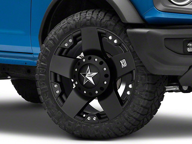 XD Rockstar Matte Black 6-Lug Wheel; 22x9.5; 12mm Offset (21-23 Bronco, Excluding Raptor)