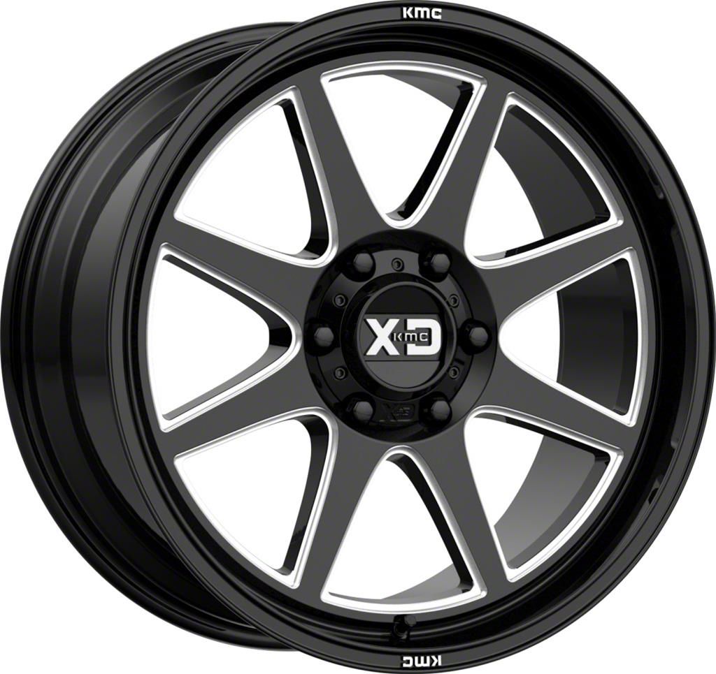 XD Pike Gloss Black Milled 6-Lug Wheel; 20x9; 18mm Offset (21-23 Bronco, Excluding Raptor)