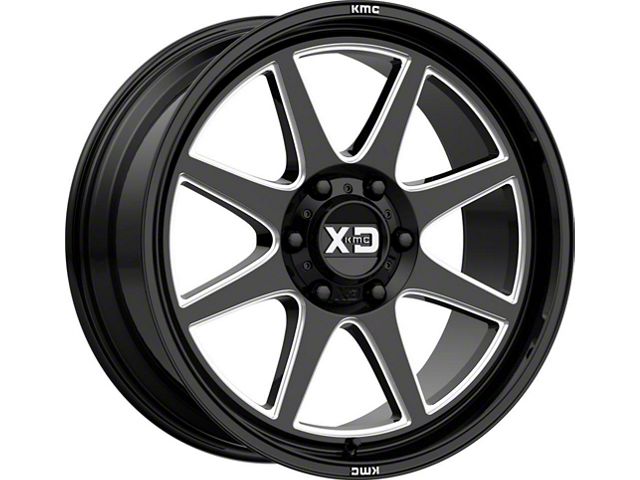 XD Pike Gloss Black Milled 6-Lug Wheel; 20x9; 18mm Offset (21-24 Bronco, Excluding Raptor)