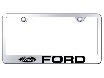 Ford Laser Etched License Plate Frame (Universal; Some Adaptation May Be Required)