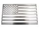 Stainless Steel American Flag Emblem; Brushed (Universal; Some Adaptation May Be Required)